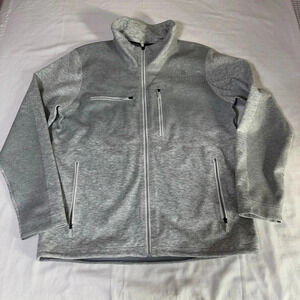 The North Face Men's Revolution Denali Jacket Light Gray Pockets Size Large